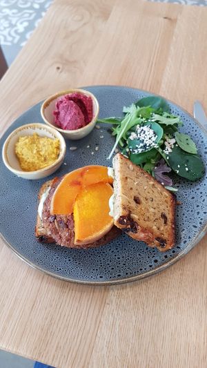 Barefoot toast 🌱  at Barefoot Eatery in Christchurch
