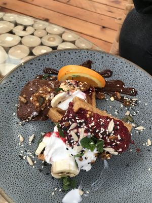 Waffle  at Barefoot Eatery in Christchurch