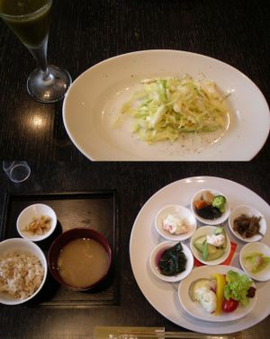 Vegetable lunch set 1980yen (vegan by request). at Dorobushi in Tokyo