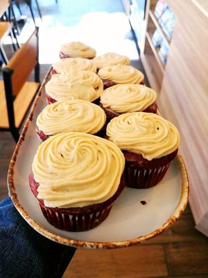 Vegan Red Velvet at Green & Yang in Mexico City