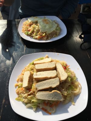Noodles with tofu (40VND) at Caffe Yen Ngoc in Ha Giang