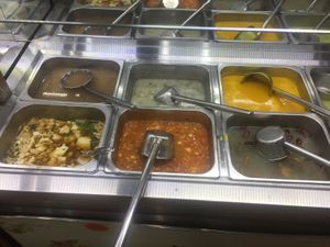 Soups at ZhengNian Vegan Buffet in Qufu