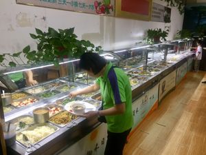 Extensive offerings at ZhengNian Vegan Buffet in Qufu