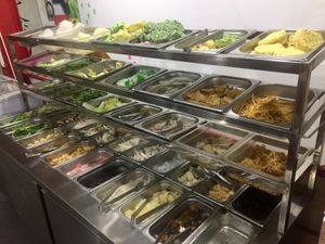  Hot pot selections  at ZhengNian Vegan Buffet in Qufu