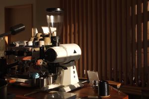 Espresso machine and grinder. at ANY B&B + Coffee in Nara