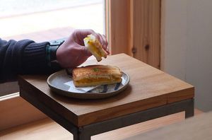 Smashed Pumpkin Toasty at ANY B&B + Coffee in Nara