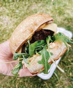 Lentil burger at Plant and Pulse in Birmingham