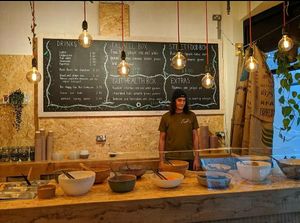 Salad bar at Plant and Pulse in Birmingham