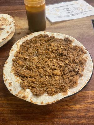 Tortita de trigo Mole (3,80€)  at Bar El Mexicano in Logrono