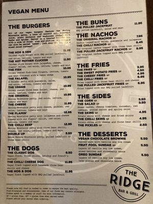   at The Ridge Bar & Grill in Swindon