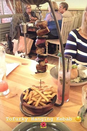 Tofurky Hanging Kebab at The Botanist in Birmingham