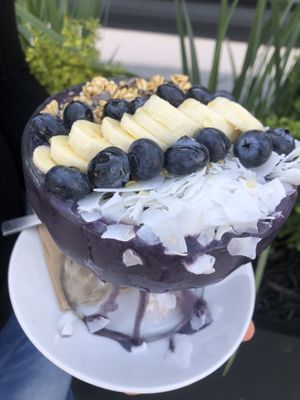 Blueberry Fields smoothie bowl  at Nice Sprout in Houston