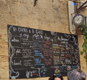 Menu, changes weekly. at La Chèvre et Le Chou in Sarlat-la-caneda