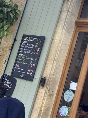 wine menu september 2024  at La Chèvre et Le Chou in Sarlat-la-caneda