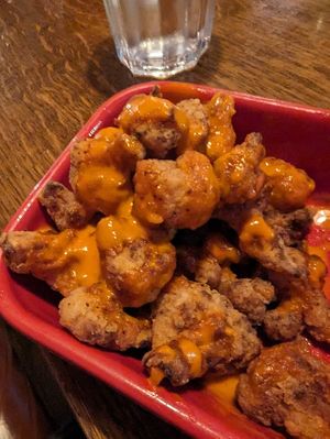Cauliflower wings (very spicy) at GLUT in Oxford