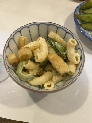 Vegan macaroni salad with cucumber   at Fujifuku in Tokyo