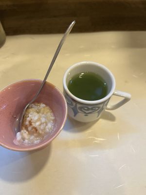 Matcha and a fermented dessert  at Fujifuku in Tokyo