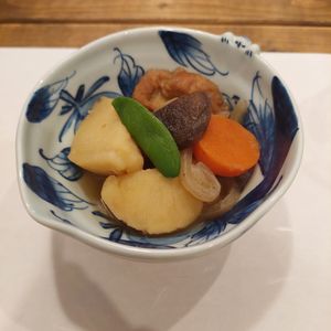 Potato and seitan at Fujifuku in Tokyo