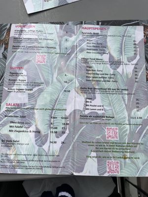 Menu (Deutsch)  at Sri Veda Snack Bar- Imbiss in Basel