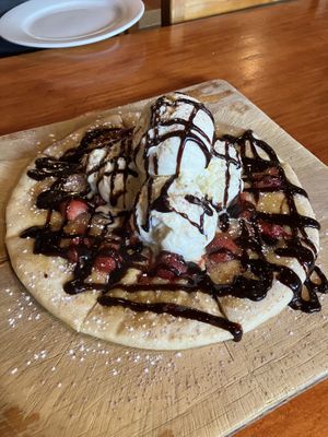 Dessert pizzaa  at Pompeii Pizza in Palmerston North