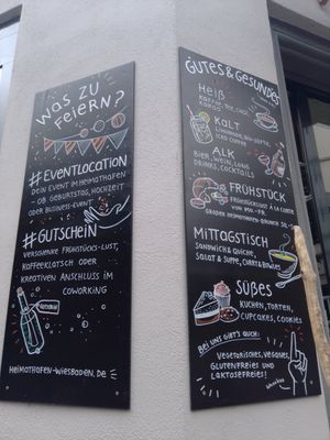 Menütafeln at heimathafen Wiesbaden in Wiesbaden