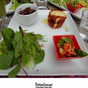 Tomato stuffed with miso pate at Manna in Tokyo