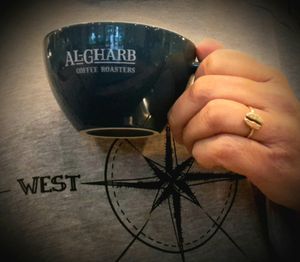 Al-gharb means the west in Arabic. at Al-Gharb Coffee Roasters in Albufeira