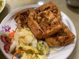 Stinky Tofu, Photo Credits Chu Yan VSS at XuěHuā SùShí 雪花素食 in Puli