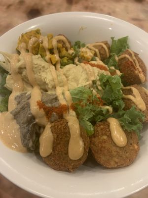 Falafel salad  at Falafel Brothers - Shibuya in Tokyo