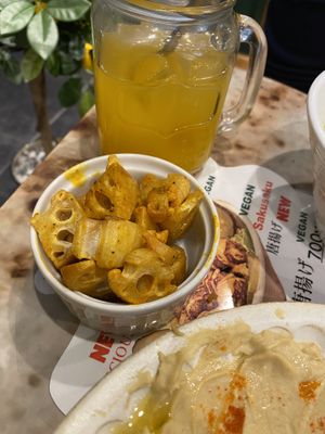 Fried lotus at Falafel Brothers - Shibuya in Tokyo