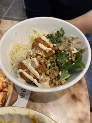 Small falafel rice bowl at Falafel Brothers - Shibuya in Tokyo
