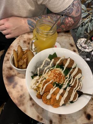 Falafel salad bowl  at Falafel Brothers - Shibuya in Tokyo