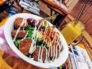 Falafel Salad & Hummuthie at Falafel Brothers - Shibuya in Tokyo