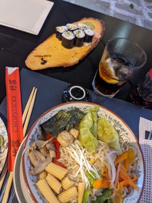 Veggie ramen at Kantouni Kafe in Kos