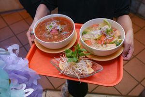 Vegetarian Pho with Tofu and Fresh Vegetables at Pho By Night Ottawa in Ottawa