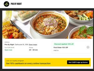 Vegan and Gluten Free options available at www.phobynight.com:

1) Free $15 Sign Up
2) 10% Discount
3) 10% Cashback Ongoing at Pho By Night Ottawa in Ottawa