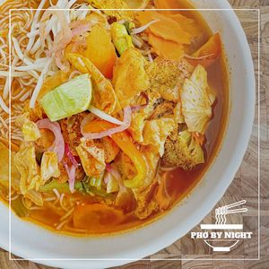 Vegan Vermicelli in Spicy Lemongrass Soup at Pho By Night Ottawa in Ottawa