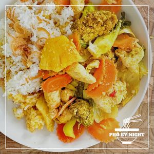 Vegan Tofu Curry on Jasmine Rice at Pho By Night Ottawa in Ottawa