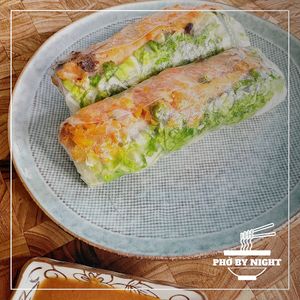 Vegetarian Summer Rolls with Peanut Sauce at Pho By Night Ottawa in Ottawa