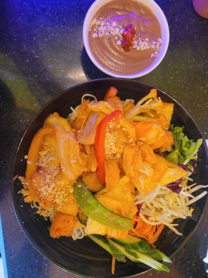 Vermicelli with tofu and peanut dip at Pho By Night Ottawa in Ottawa