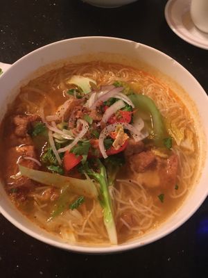 Spicy veggie soup with tofu and lemon grass (number 52. I think)  at Pho By Night Ottawa in Ottawa