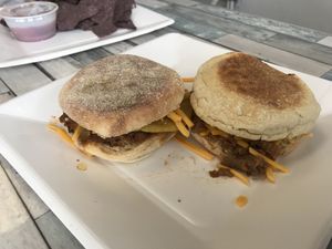 English Sourdough Muffin Breakfast Sandwich at Yes It's Fresh in Cleveland