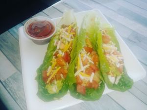 Romaine tacos at Yes It's Fresh in Cleveland
