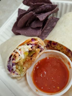 Bbq "chicken" wrap at Yes It's Fresh in Cleveland