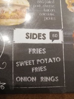 Vegan sides at Bootlegger in Phuket