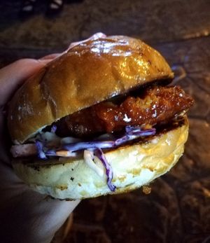 Vegan 'Hot Chick' Burger - 230 baht at Bootlegger in Phuket