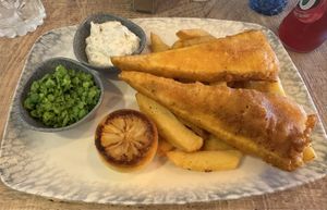 Tofish & chips   at Sandy Mount House in Rhosneigr