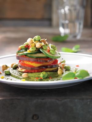 Vegetables étagé. at Spa Eastman Restaurant in Eastman