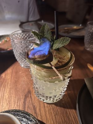 Fire mezcal drink  at Toca Madera in Scottsdale