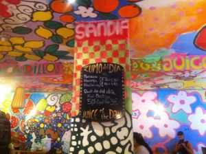 Look at this funky decor! at Juicy Jones - Hospital in Barcelona
